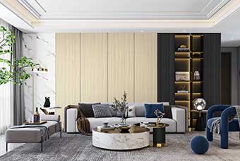 巢湖轻奢风格-客厅