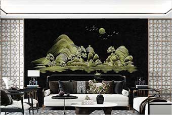 巢湖森佰汇航空纤维墙咔（湖光山色）